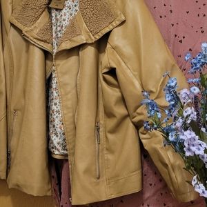 🔥Jou Jou Coat🔥 Vintage - Sherpa - Tan Leather